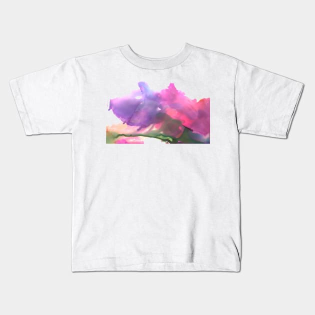 ink landscape Kids T-Shirt by Newtegan